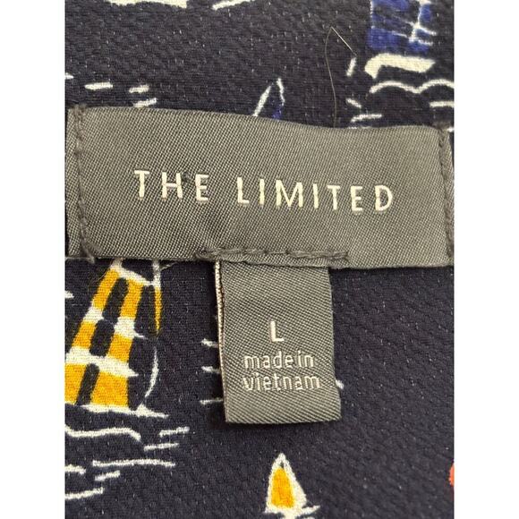 The Limited blue sailboat tunic, large, classic, nautical, seaside, Americana - Picture 6 of 7